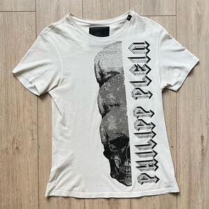 Philipp Plein Studded Half Skull T-shirt